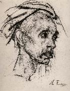 Head portrait of old man Nikolay Fechin